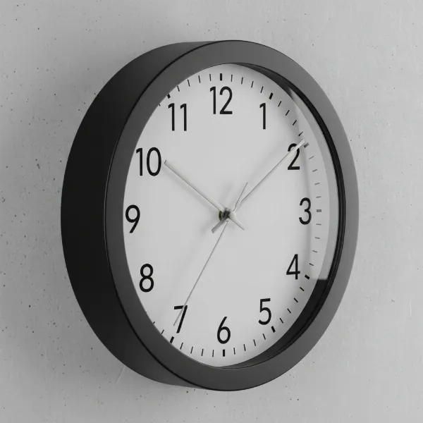 Jones Clocks Studio minimalist wall clock with matt finish, clean lines, and clear dial.