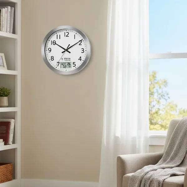 atomic clock placed near a window for optimal signal reception